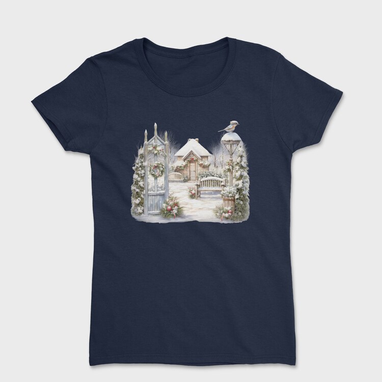 Vintage Christmas Garden, Tricou Femei