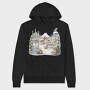 Vintage Christmas Garden, Hanorac Oversize Barbati (Unisex)