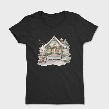 Vintage Christmas House, Tricou Femei