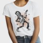 Skeleton Electric Guitar Rockabilly, Tricou Femei