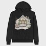 Vintage Christmas House, Hanorac Oversize Barbati (Unisex)