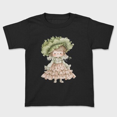 Vintage Floral Girl, Tricou Copii