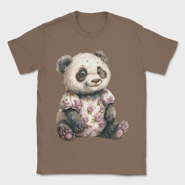 Vintage Floral Panda, Tricou Barbati (Unisex)