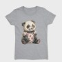 Vintage Floral Panda, Tricou Femei