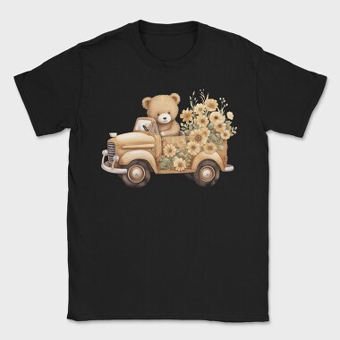 Vintage Flower Bear, Tricou Barbati (Unisex)
