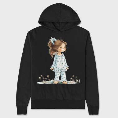 Vintage Flower Girl, Hanorac Oversize Barbati (Unisex)