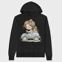 Vintage Girl Car, Hanorac Oversize Barbati (Unisex)