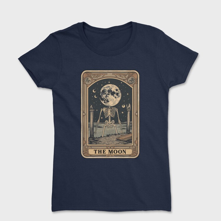 Vintage Moon Skeleton, Tricou Femei