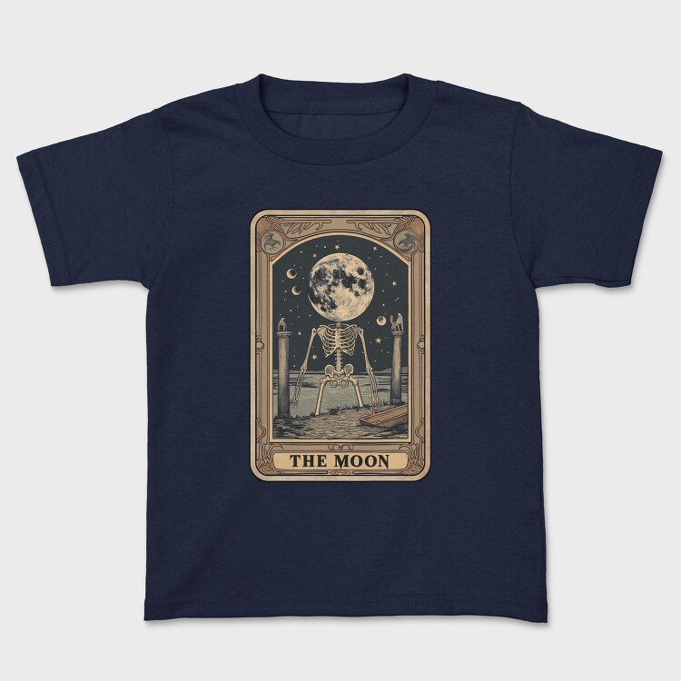 Vintage Moon Skeleton, Tricou Copii