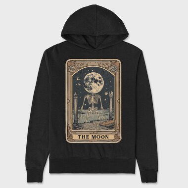 Vintage Moon Skeleton, Hanorac Oversize Barbati (Unisex)
