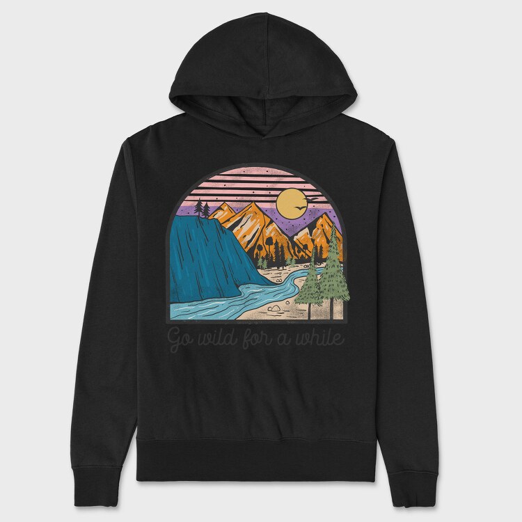 Vintage Mountain Adventure, Hanorac Oversize Barbati (Unisex)