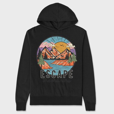 Vintage Mountain Escape, Hanorac Oversize Barbati (Unisex)