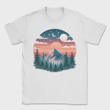 Vintage Mountain Night, Tricou Barbati (Unisex)