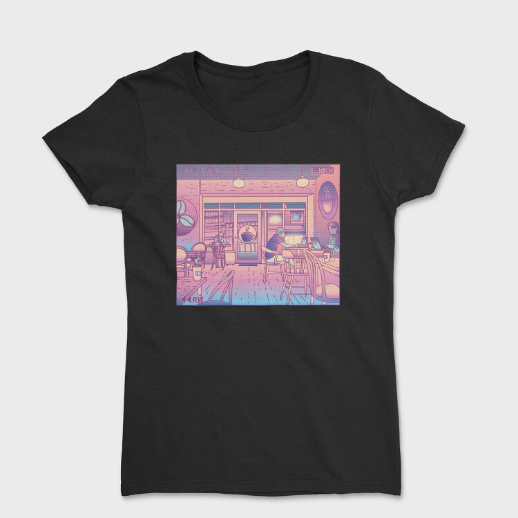 Coffee Shop Vaporwave, Tricou Femei