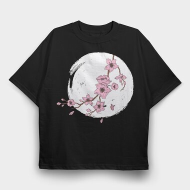 Cherry Blossom Moon, Tricou Oversize Barbati (Unisex)
