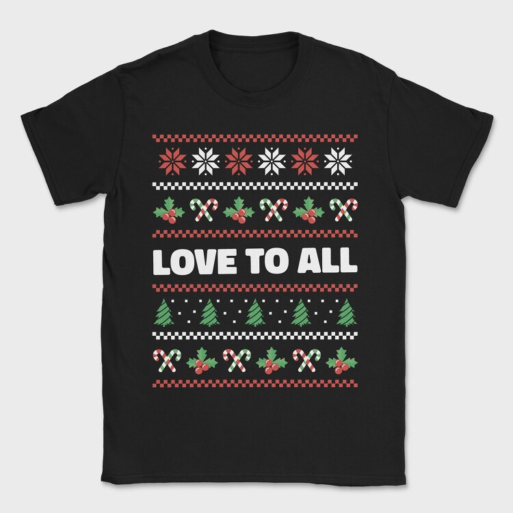 Love to All Ugly Sweater, Tricou Barbati (Unisex)