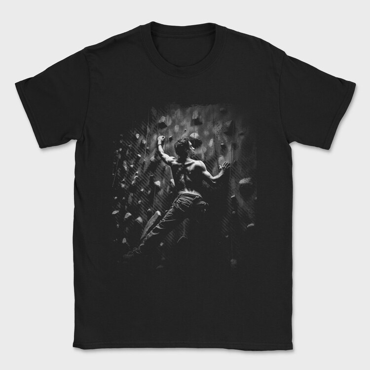 Man Climbing Wall, Tricou Barbati (Unisex)