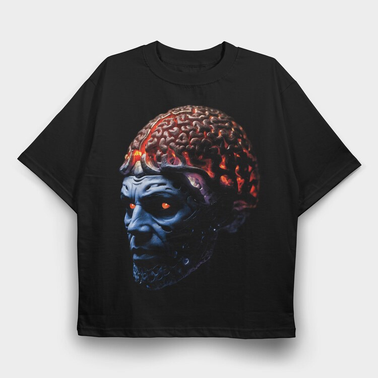 Man Brain Fire, Tricou Oversize Barbati (Unisex)