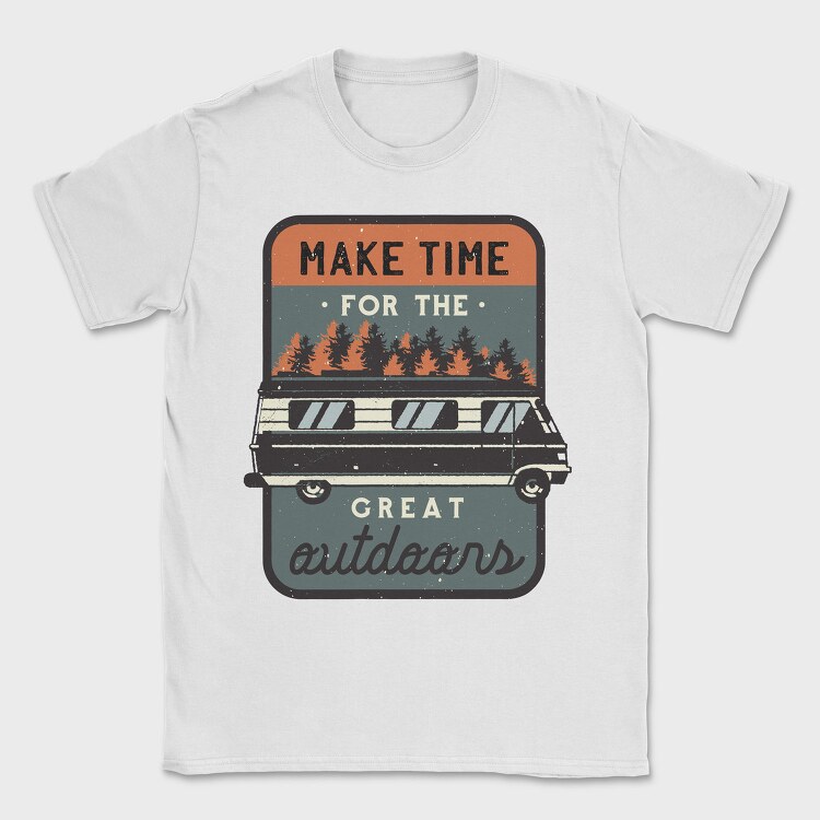 Make Time for Great Outdoors, Tricou Barbati (Unisex)