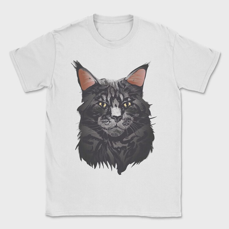 Maine Cat Portrait, Tricou Barbati (Unisex)