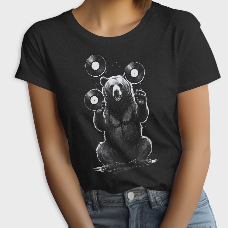 Bear With Vynils, Tricou Femei