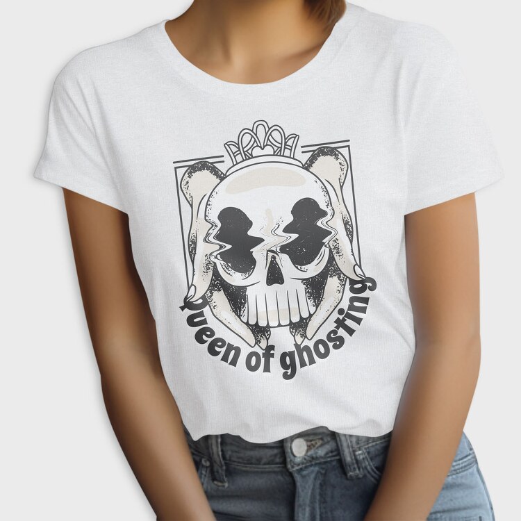 Hands With Skull Queen Of Ghosting Anti Valentines, Tricou Femei