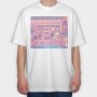 Coffee Shop Vaporwave, Tricou Oversize Barbati (Unisex)