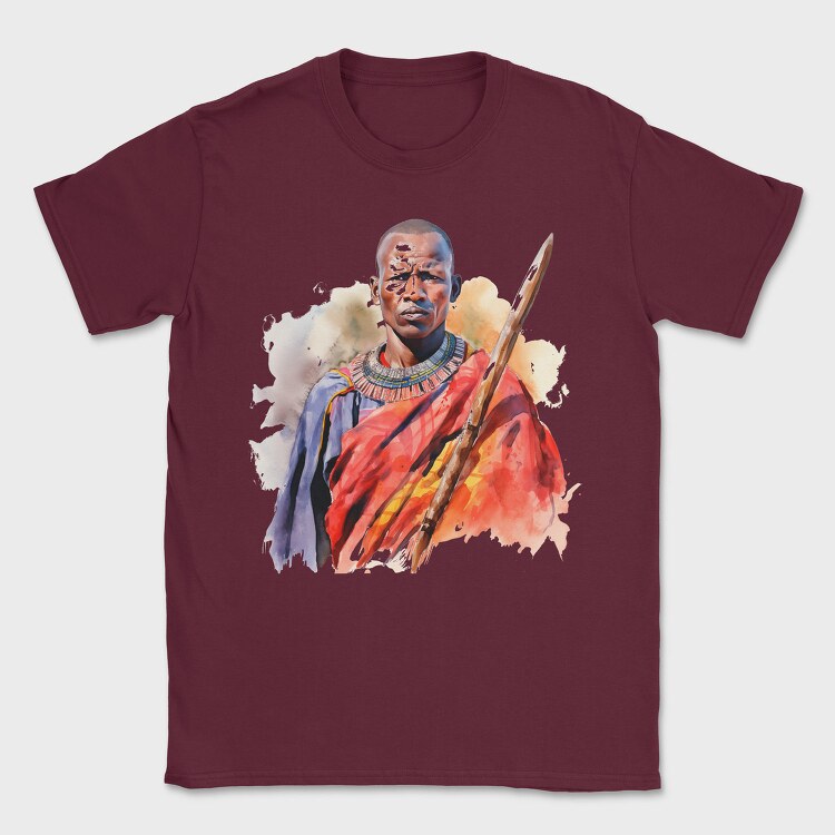 Maasai Warrior Masai, Tricou Barbati (Unisex)