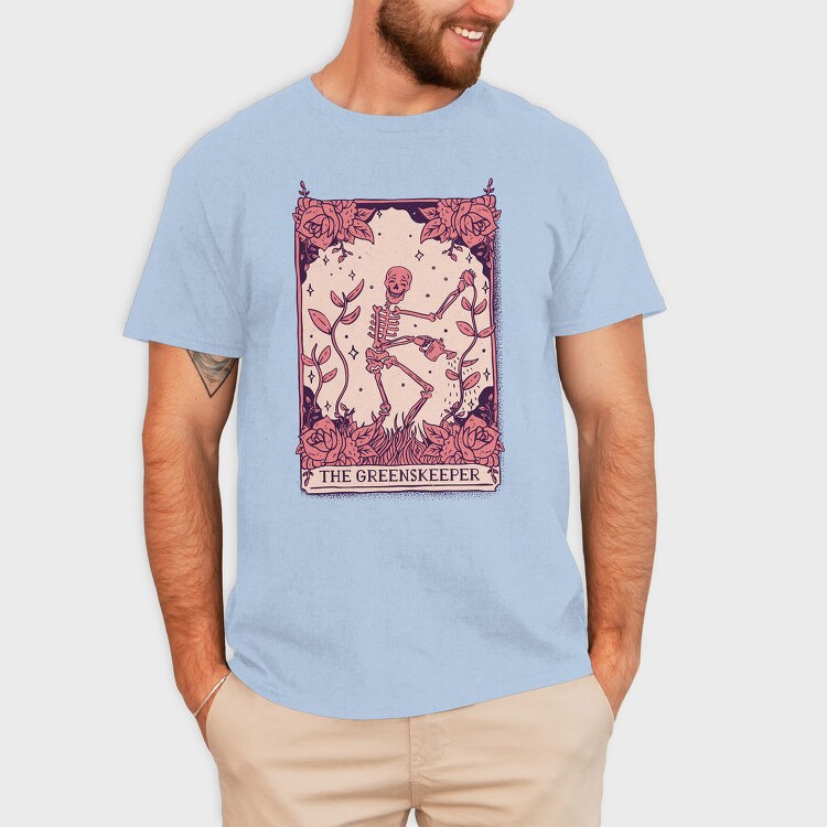 Skeleton Gardener Tarot Card Greenskeeper, Tricou Barbati (Unisex)