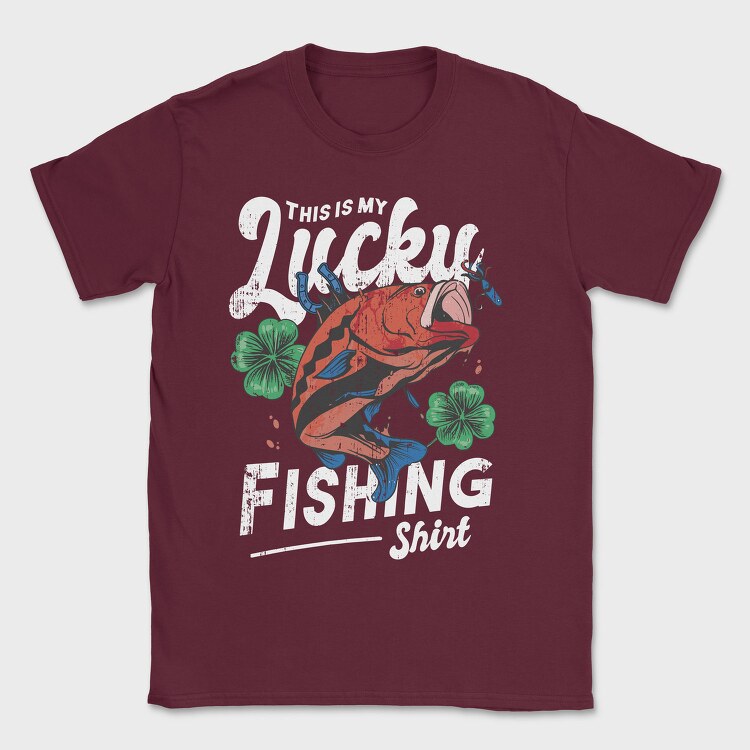 Lucky Fishing, Tricou Barbati (Unisex)