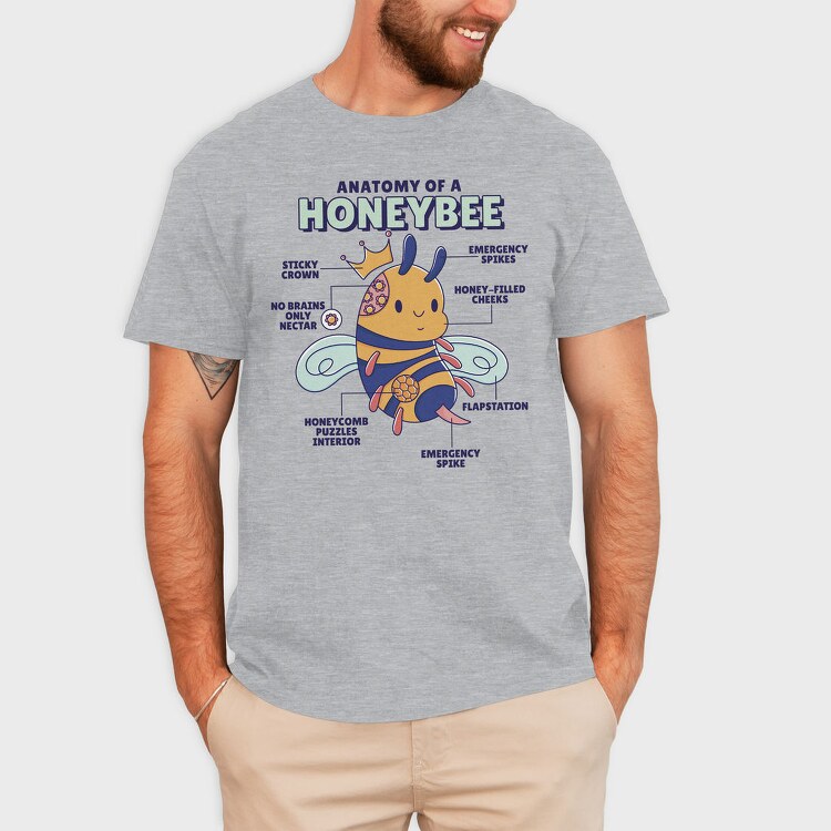 Bee Anatomy, Tricou Barbati (Unisex)