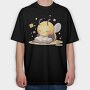 Bee Reading Cute, Tricou Oversize Barbati (Unisex)
