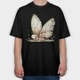 Vintage Butterfly Clipart, Tricou Oversize Barbati (Unisex)