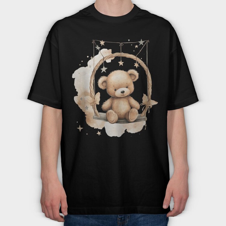 Twinkle Bear Nestle, Tricou Oversize Barbati (Unisex)