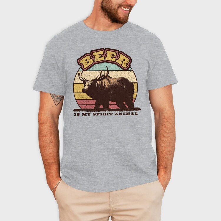 Beer Spirit Animal, Tricou Barbati (Unisex)