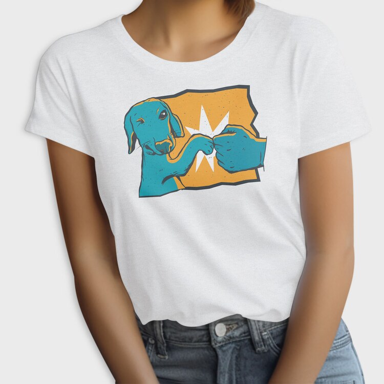 Dog Fist Bump Like Bro, Tricou Femei