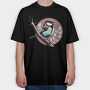 Chickadee Branch Circle, Tricou Oversize Barbati (Unisex)