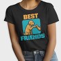 Dog Human Friendship Best Friends, Tricou Femei