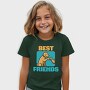 Dog Human Friendship Best Friends, Tricou Copii