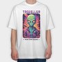 Colorful Alien Traveler Trend, Tricou Oversize Barbati (Unisex)