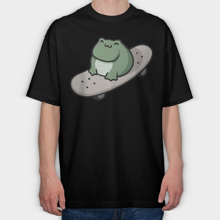 Frog Skateboarding, Tricou Oversize Barbati (Unisex)