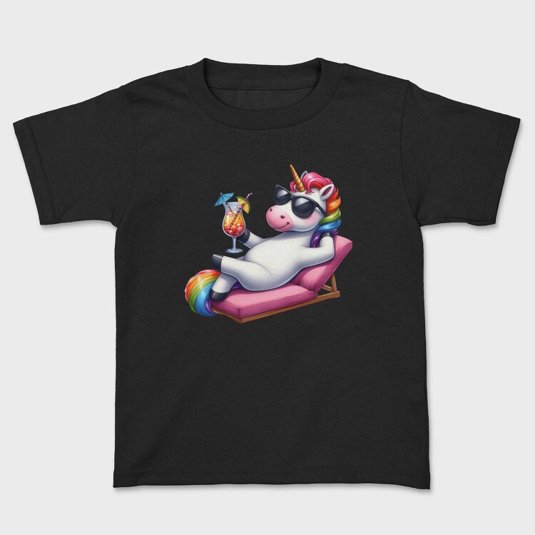 Unicorn Sunglasses Cocktail, Tricou Copii