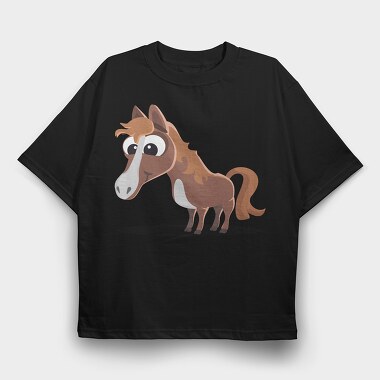 Happy Horse Stroll, Tricou Oversize Barbati (Unisex)