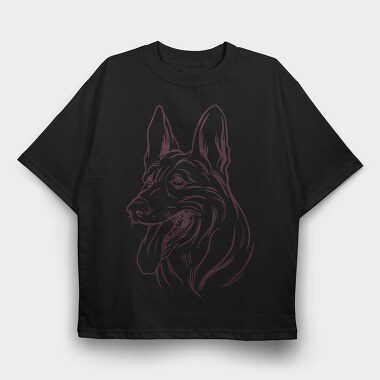 Belgian Shepherd, Tricou Oversize Barbati (Unisex)