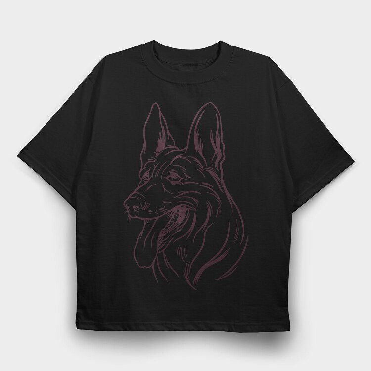 Belgian Shepherd, Tricou Oversize Barbati (Unisex)