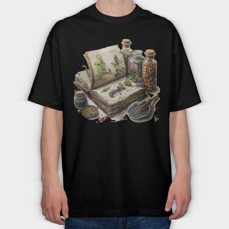 Vintage Herbalism, Tricou Oversize Barbati (Unisex)