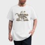 Skeleton Riding Mummy Dinosaur T Rex, Tricou Barbati (Unisex)