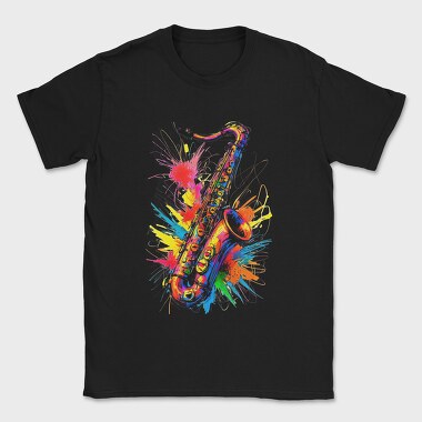 Colorful Saxophone, Tricou Barbati (Unisex)