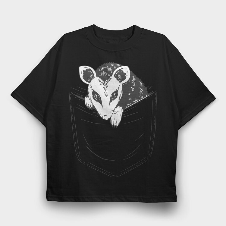 Possum Pocket, Tricou Oversize Barbati (Unisex)