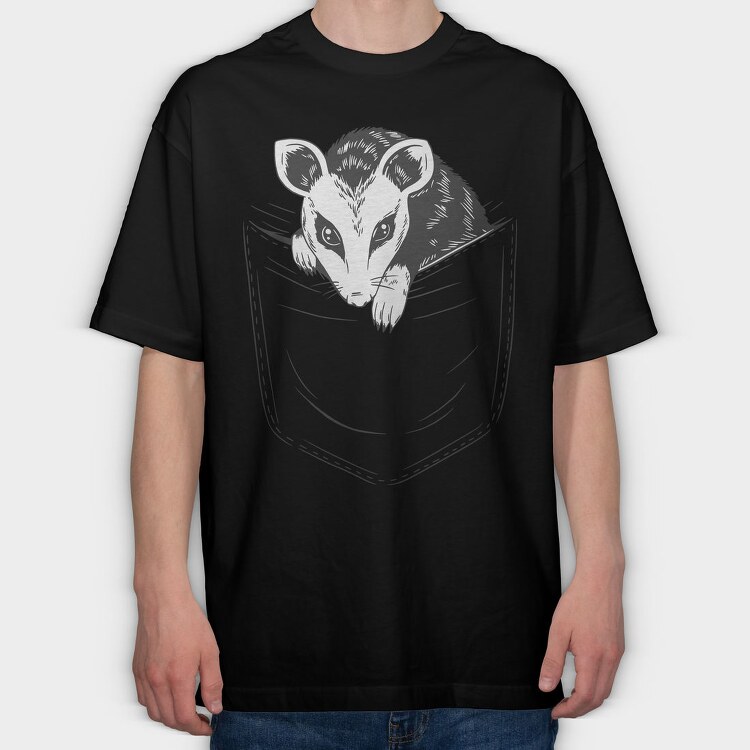 Possum Pocket, Tricou Oversize Barbati (Unisex)